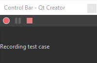 {Squish control bar for recording test cases}