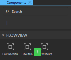 "Flow Item in the Components view."