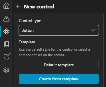 Creating a control using a template.