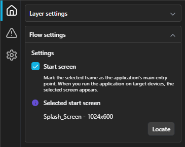 {Flow settings in the plugin Home tab.}