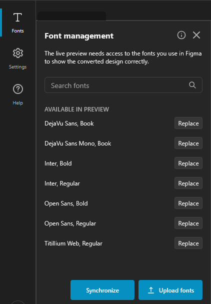 {Managing fonts.}