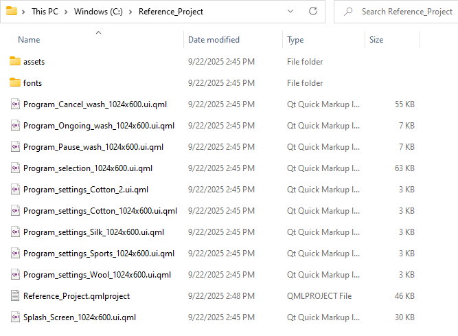 {The extraced files shown in the file explorer.}