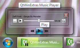 Screenshot of the Music Player thumbnail