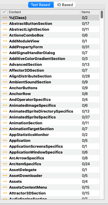 Context/Label view