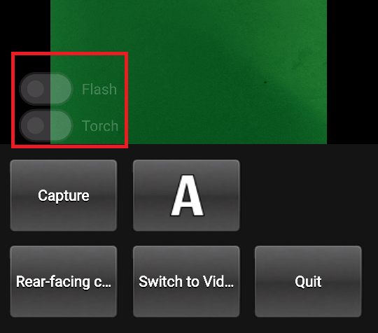 Toggle between Flash and Torch mode