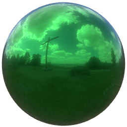 Metallic smooth sphere with image-based environment lighting