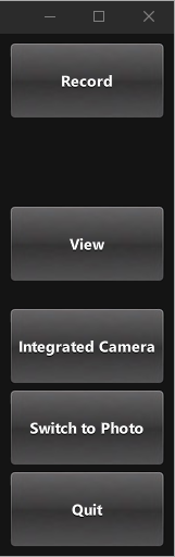 Video capture control panel