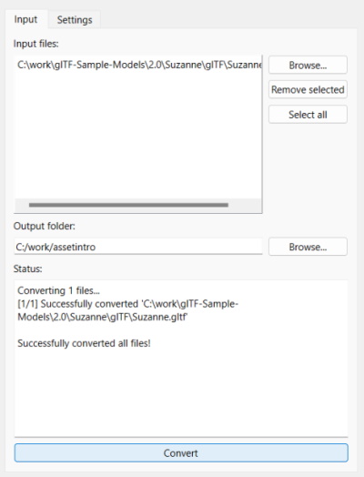 Balsam UI showing conversion in progress