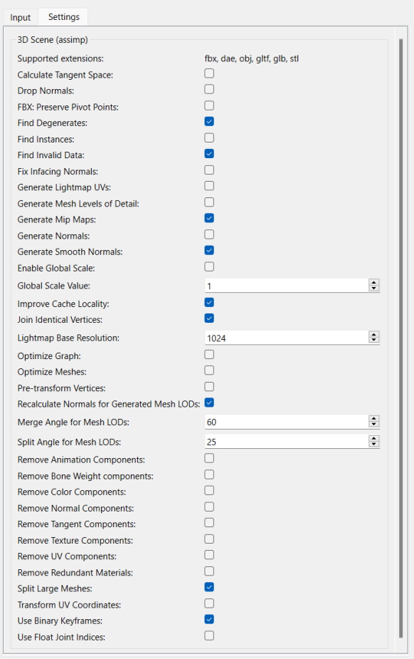 Balsam UI settings panel