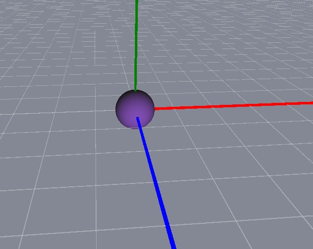 Sphere with RGB axis lines showing coordinate system