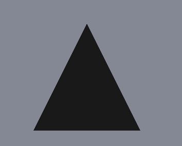 Black triangle with gray background showing custom geometry
