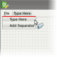 Screenshot showing cursor adding a toolbar with drag and drop