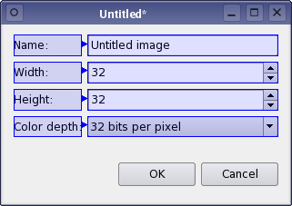 Screenshot of buddy mode showing which widget are bindet together