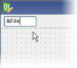 Screenshot showing a text field that results when clicking the button to name the menu