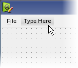 Screenshot showing the newly created menu