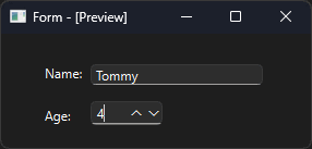 Screenshot showing the layout preview on Windows