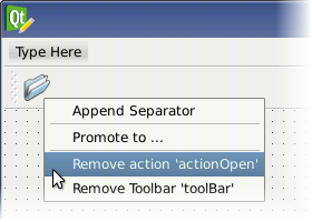 Screenshot showing option to remove toolbar by right clicking on it