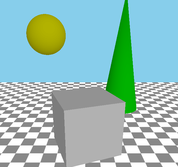 Three different 3D objects