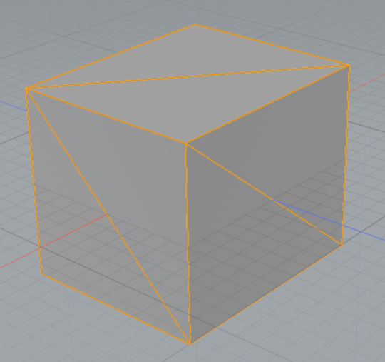 Modo viewport showing wireframe cube