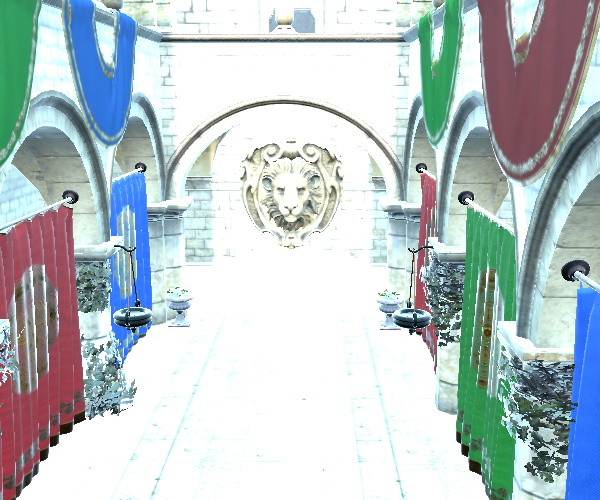 Stone hallway with brightness increased to 4