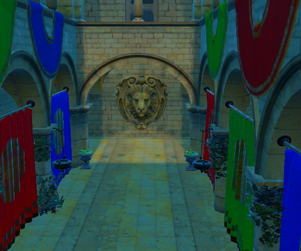 Stone hallway with saturation increased to 4