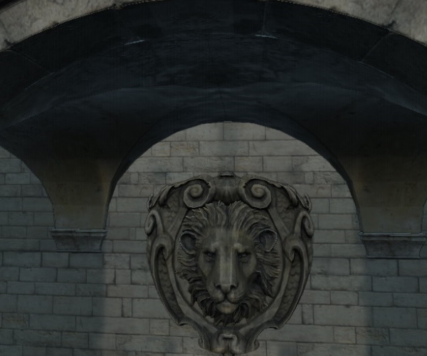 Scene demonstrating screen space ambient occlusion