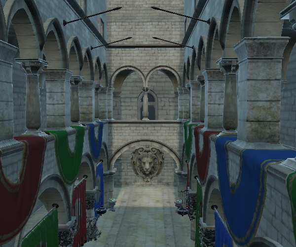 Stone hallway with sharpness set to 0