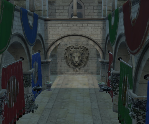 Stone hallway with fast approximate antialiasing