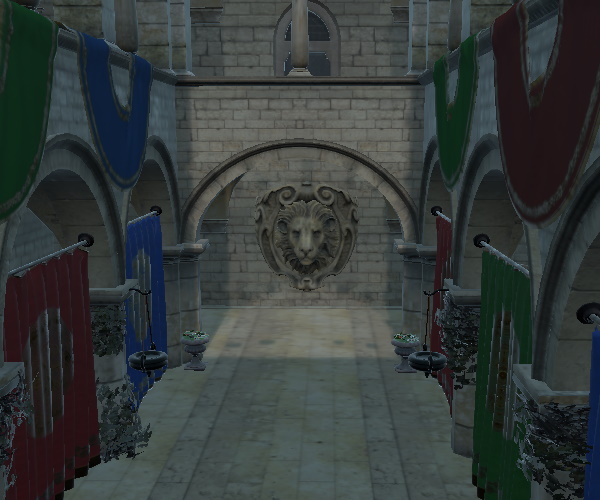 Stone hallway without antialiasing