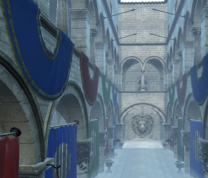 Scene with fog density of 15 percent