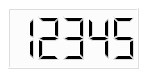 "1234" with LCD-like digital appearance