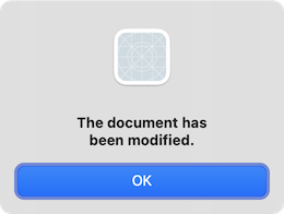 Message box with a simple message and an OK button