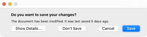 Save message box with a "Show Details..." button