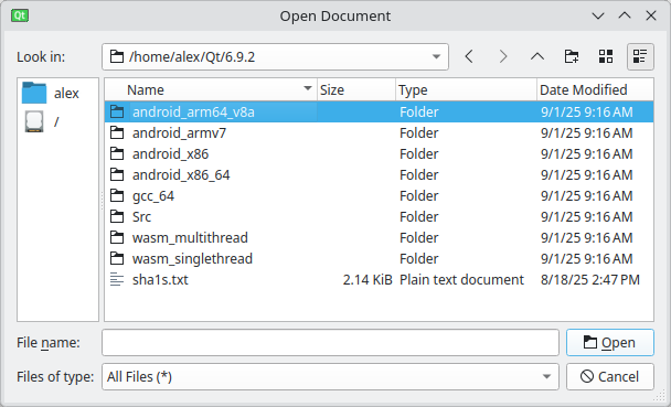 Open file dialog