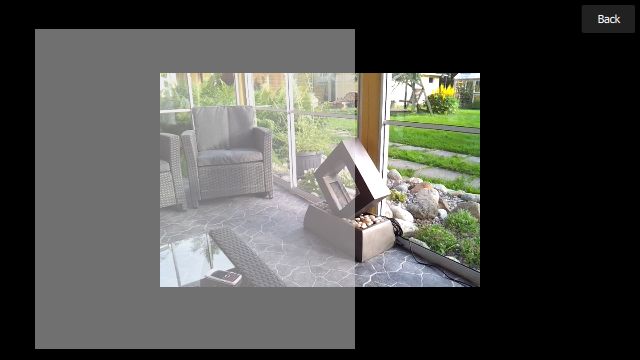 Video player with semi-transparent overlay