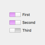 Fusion style controls with custom violet palette