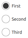 Radio buttons showing exclusive selection behavior