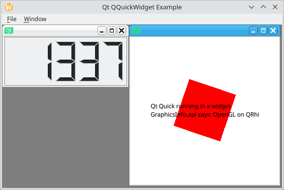 Digital clock and rotating rectangle in MDI subwindows