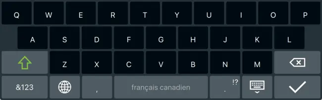 Screenshot of the French (Canadian) Layout