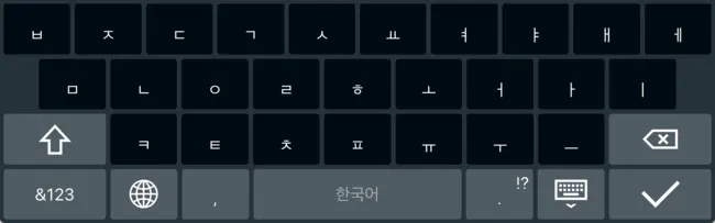 Screenshot of the Korean Layout