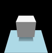 White cube with empty fragment shader