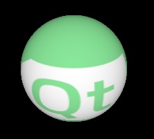Cube with Qt logo texture applied to faces