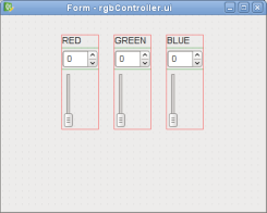 Screenshot showing the arrangement of the rgb controller components