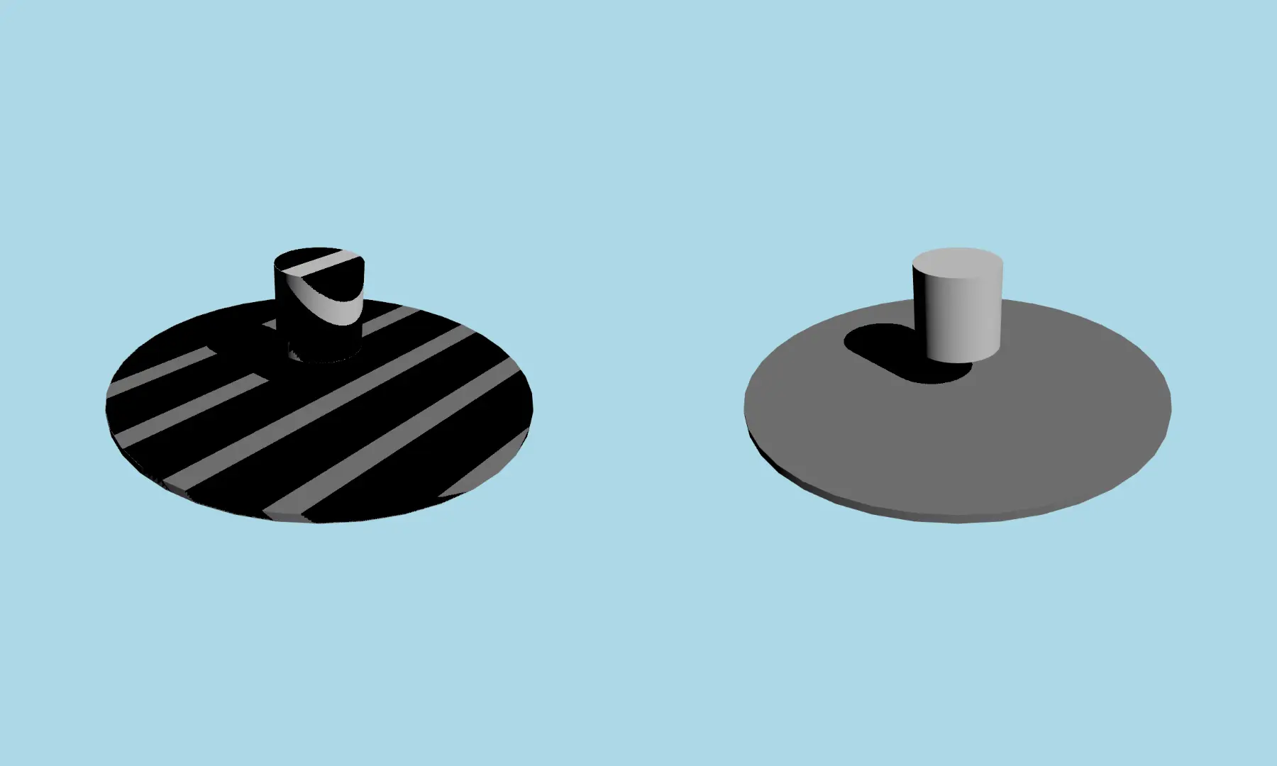 Comparison of 32-bit and 16-bit shadow map precision