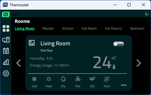 Dark UI theme on mobile vertical screen