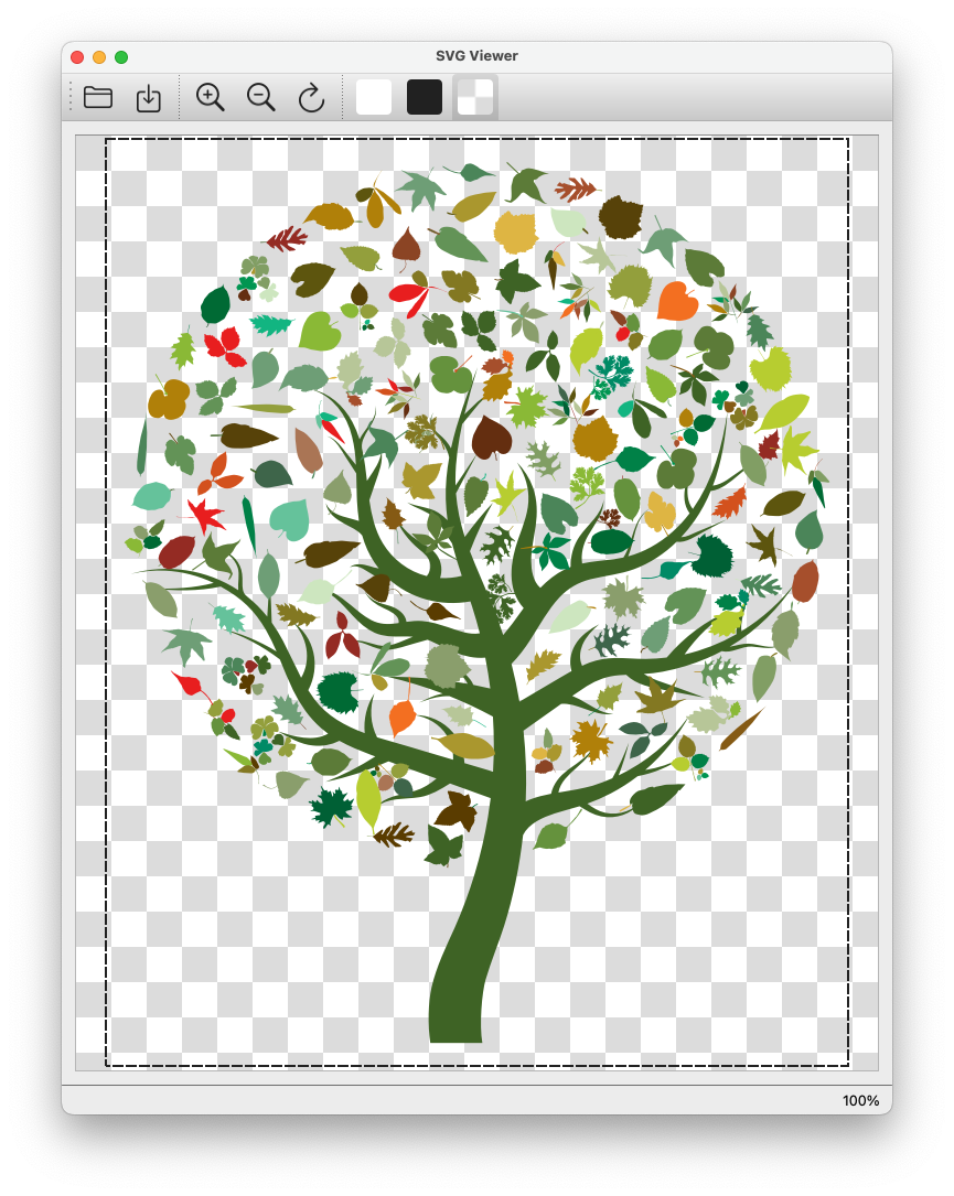 Screenshot of SVG Viever tool displaying a svg file