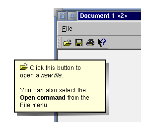 "What's This?" mode for New File button