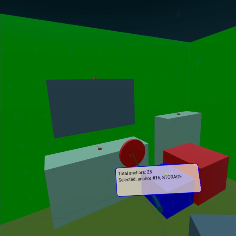 Colored boxes with label showing anchor information