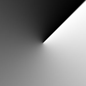 Conical gradient at angle 45