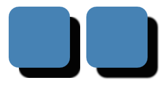 Rectangles showing difference between transparent border settings